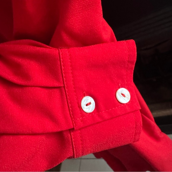 Tuckernuck Red Crepe Callahan Shirt Dress Size M NWT - Picture 7 of 8